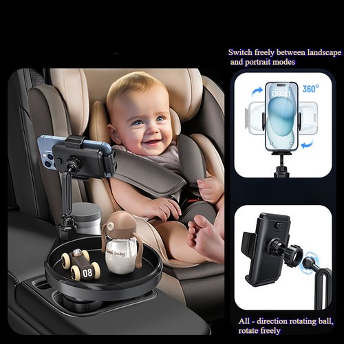 Car Phone Mount Foldable Storage Rack Cup Holder Tray In - Car Accessories Gift - 第 3/24 張圖片