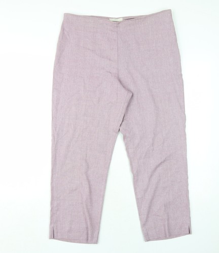 Marks and Spencer Damen lila gerade Hose Größe 14