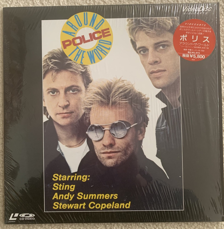 The Police - Around the World  Laserdisc Japan VAL-3522 NM/VG