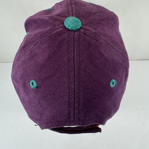 Vintage Mighty Ducks Anaheim Logo Athletics Strapback Hat Purple Embroidered NHL - Picture 3 of 7