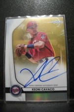 KEONI CAVACO 2020 Bowman Sterling Gold Refractor AUTO 25/50 #KC Twins
