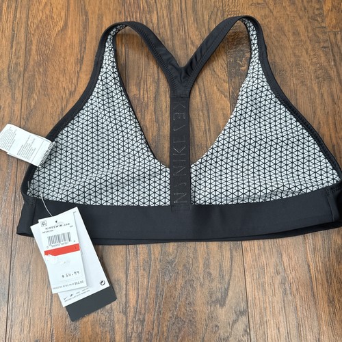 NWT$62 Nike Swim Hydralock Womens Black Fusion Back Bikini Top Size L - Picture 5 of 7