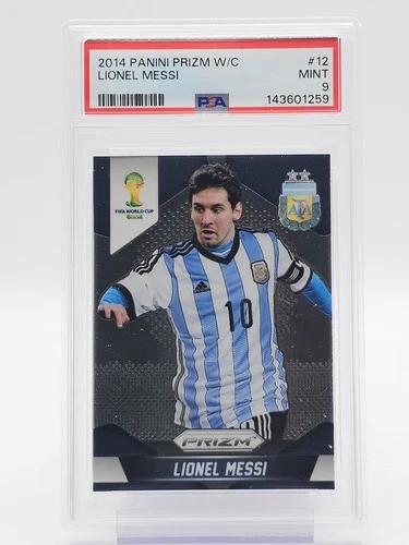 LIONEL MESSI 2014-15 PANINI PRIZM WORLD CUP #12 ARGENTINA PSA 9 Q7217-4
