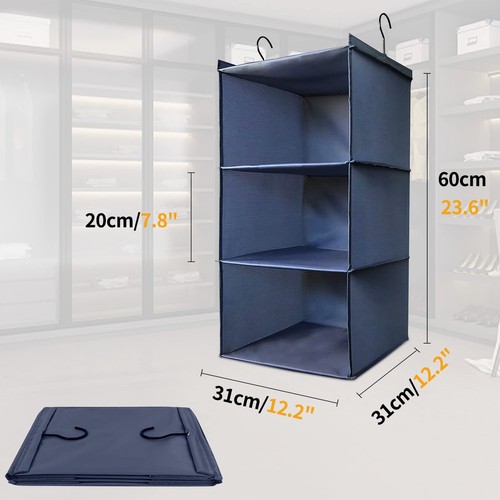 3 Regal Hängende Schrank Organizer Zusammenklappbar Schwerlast Schrank Organizer... - Bild 2 von 7