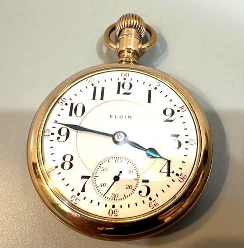 Elgin Veritas 23 Jewels Gr. 18 Gold Filled Taschenuhr, um 1902 Exlt. Cond.