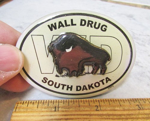 South Dakota Bison Buffalo Kühlschrankmagnet von Wall Drug, tolles Souvenir 3 x 2,25 - Bild 1 von 2