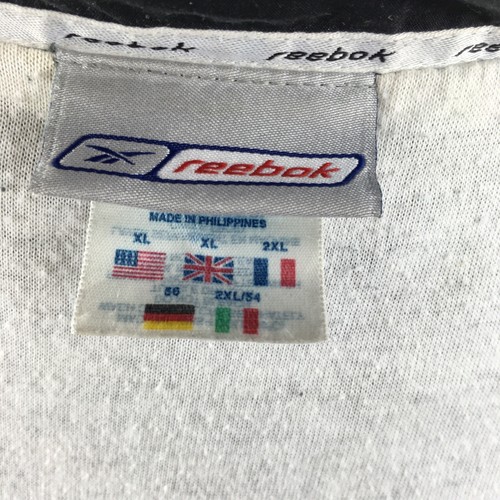 Vintage 00s Reebok Track Jacket Solid Black White Lined Mens XL Full Zip Front - Picture 9 of 11