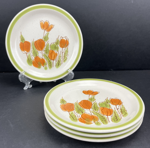 4 - Meadowbrook TULIPS Stoneware Japan  Bread Plates 6-3/8" Spring Collection - 第 1/11 張圖片