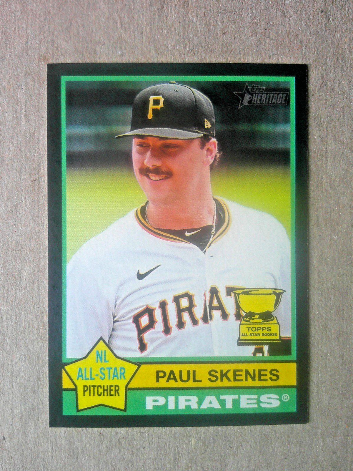 2025 Topps Heritage Black Border #60 Paul Skenes Rookie Cup