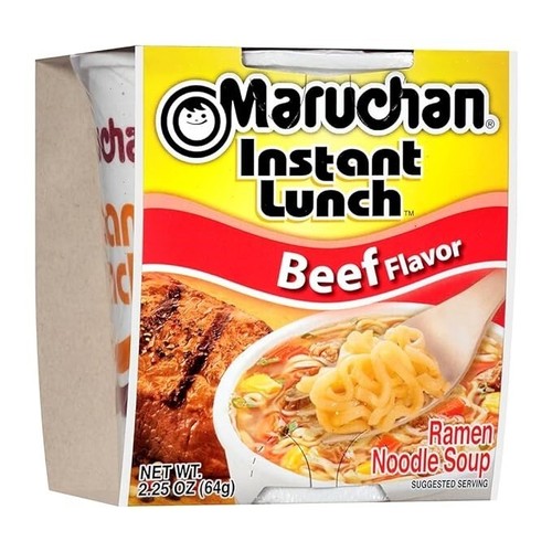 Maruchan Instant Lunch Beef, Ramen Noodle Soup, 2.25 Oz, 12 Count - Picture 3 of 4
