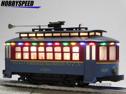 MTH RAILKING NORTH POLE BUMP N GO TROLLEY CHRISTMAS LEDS O GAUGE car 30-5245 NEW - Picture 7 of 10