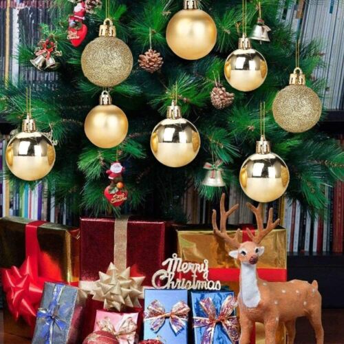Paquete de 36 Estilo 1.58" Navidad Árbol de Navidad Adorno Colgante Fiesta Decoración Bolas - Imagen 4 de 17