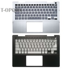 New FOR Dell Inspiron 13 7386 2-in-1 Upper Case Palmrest COVER Silver / Black