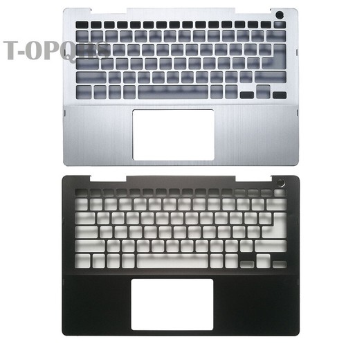 New FOR Dell Inspiron 13 7386 2-in-1 Upper Case Palmrest COVER Silver / Black - Picture 1 of 23
