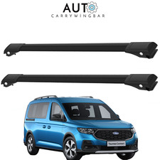 Roof Rack Cross Bars for Ford Tourneo Connect 2021-2024 Aluminium Black 2Pcs