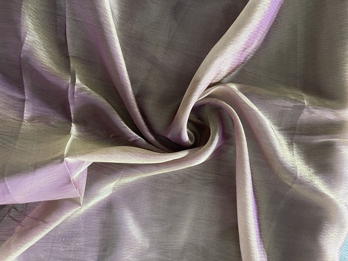 1m Gold Pink  Two Tone Crinkle Chiffon fabric 45” - Picture 4 of 7