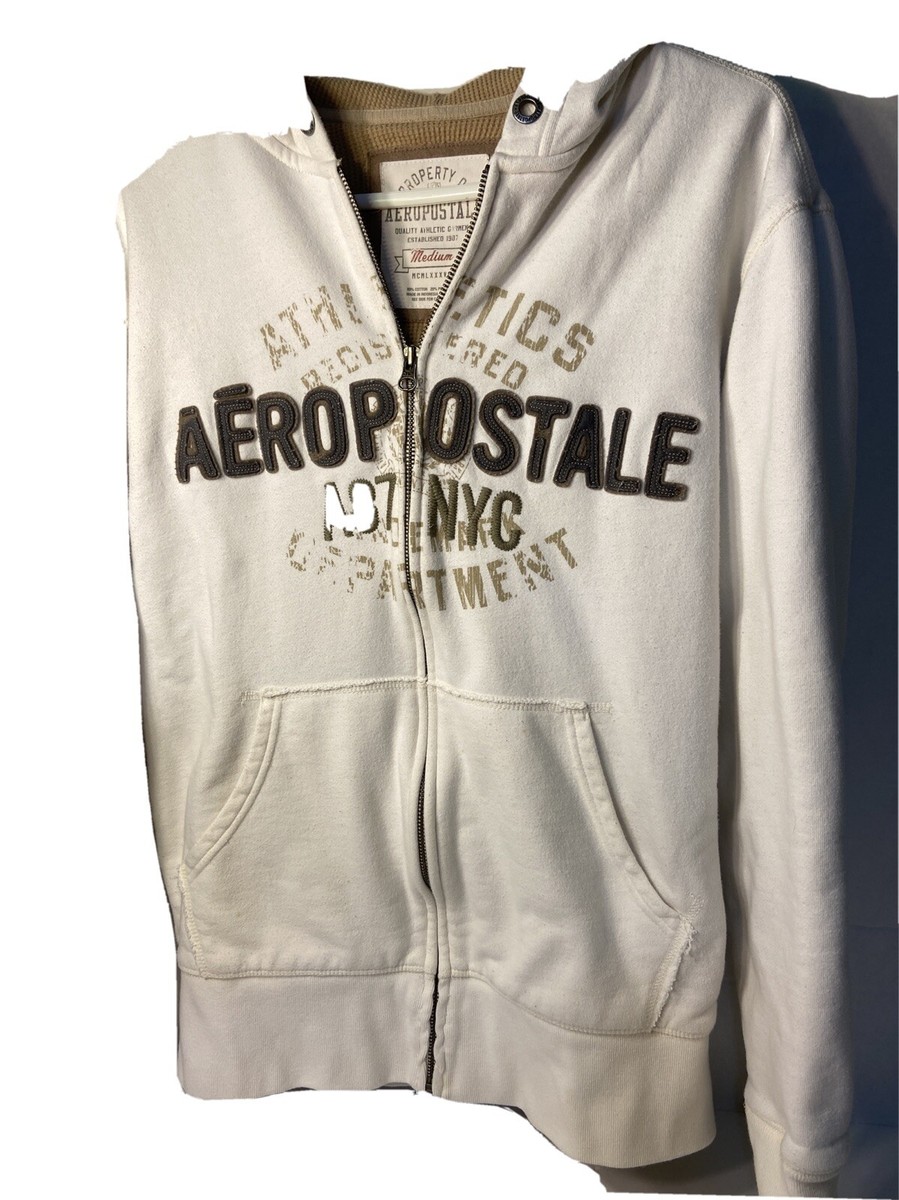Aeropostale Full Zip Hoodie Men s Size Medium Bin 110 Missing Tie In Hoodie