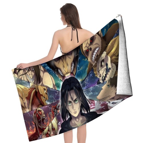 Attack On Titan Gifts Beach Towel for Women Girl Or Boys Birthday   30.7"*51.2" - Picture 5 of 7