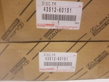 GENUINE TOYOTA/LEXUS OEM FRONT BRAKE ROTORS LH/RH (43512-60151) X 2 Brand New