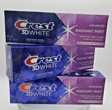 Crest 3D White Advanced Radiant Mint Toothpaste 2.4oz Enamel Safe Whitening