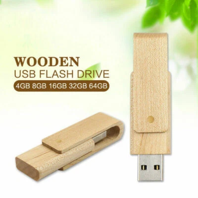 USB Stick 3.0 2.0 64GB 32GB 16GB 8GB 4GB 2GB Holz USB Flash Drive Speicherstick