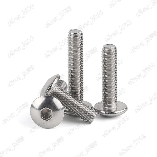 304 Stainless Steel Umbrella Mushroom Shape Hex Socket Bolts Screws M3 M4 M5 M6 - Picture 3 of 7