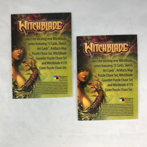 JUEGO DE TARJETAS PROMOCIONALES SOLO ÁLBUM: WITCHBLADE BREYGENT Variante Lámina Holográfica - Imagen 2 de 3