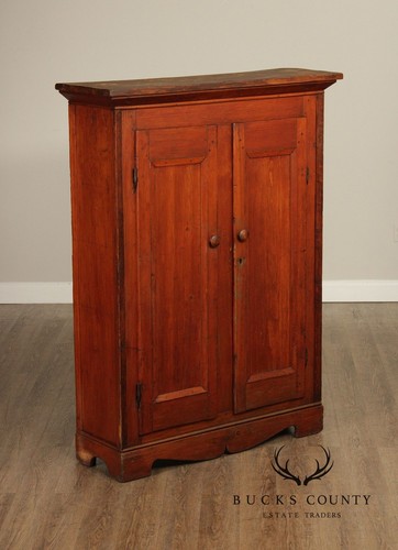 Antique Softwood Two-Door Pantry Cupboard - Picture 2 of 17