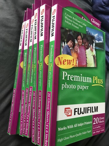 THIS MONTH"S SPECIAL!! FUJIFILM PHOTO GLOSSY 4x6 20 SHEETS LOT OF 8 BOXES NIB - Photo 2/3