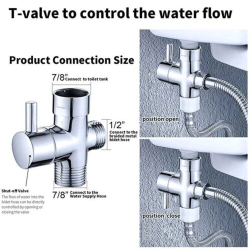 Handheld Toilet Bidet Sprayer Kit Stainless Steel Shower Spray Jet Head Hose AU - Picture 14 of 24