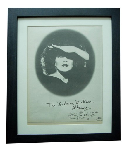 BARBARA DICKSON + LP + JANUAR + POSTER + ANZEIGE + SELTEN + ORIGINAL 1980 + GERAHMT + SCHNELLER WELTVERSAND