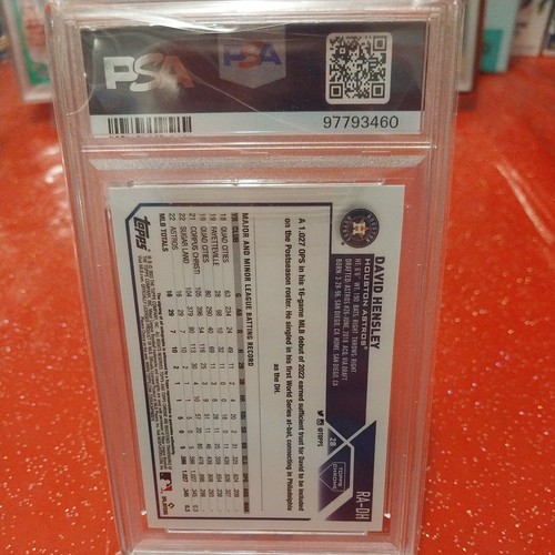 2023 Topps Chrome Green 96/99 Auto David Hensley PSA 10 / 10 - Bild 4 von 6