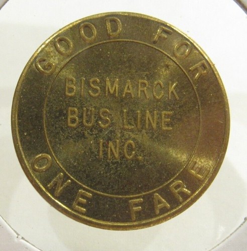 1956 Bismarck, ND Bus Line Inc. Transit Bus Medaille - North Dakota - Bild 1 von 2