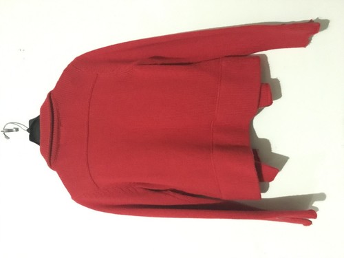  Carole Little Gr. L rot Reißverschluss Wollmischung Cardigan Klappe vorne Pullover Oberteil Damen - Bild 3 von 11