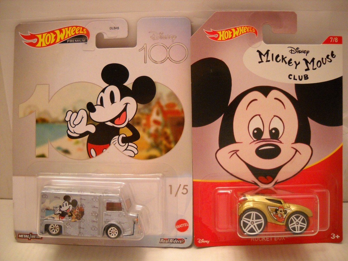 Hot Wheels Premium Disney 100 Mickey Mouse Club Citroen Type H Rocket Box Lot eBay