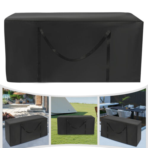Furniture Storage Bag W/ Handles Outdoor Cushion Storage Bag Dustproof Dirtproof - Picture 12 of 17