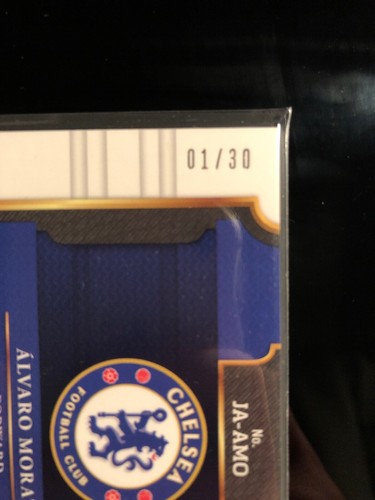 Alvaro Morata Autograph Game Worn Jersey Patch 01/30 Chelsea - Picture 3 of 3