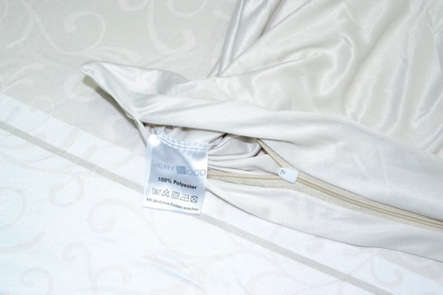 JERYMOOD Wendebettwäsche Ranken Mikrofaser Jersey Einzelbett 4-tlg. Taupe - Bild 4 von 5