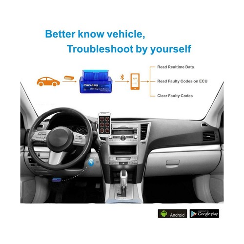 Panlong Bluetooth OBD2 OBDII Auto Diagnose Scanner Motor Licht Android - Bild 2 von 8
