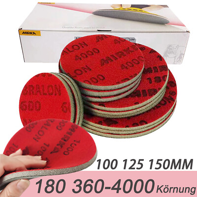 Schleifscheiben 100mm- 150mm Schleifpads P180-4000 Klett Excenter Schleifpapier