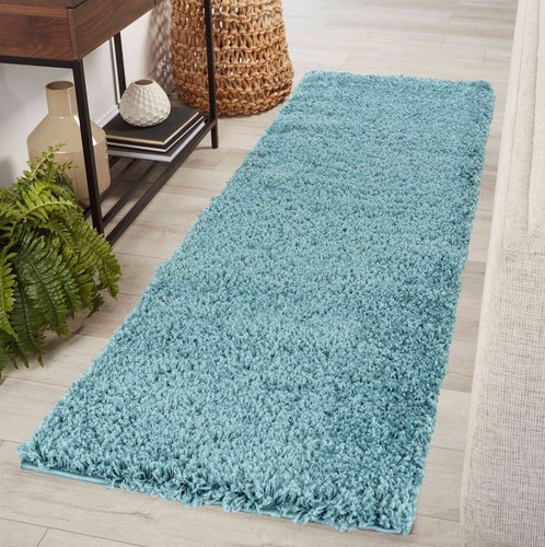 Shaggy Rugs Duck Egg Blue Soft Thick Pile-Large Living Room - Picture 6 of 7