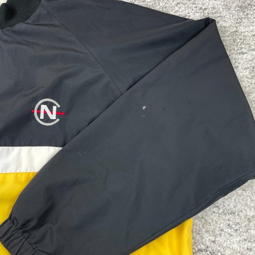 Vintage Nautica Competition Jacket Mens Large Spellout Logo Yellow Black Sailing - Picture 6 of 12