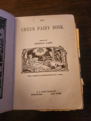 The Green Fairy Book Andrew Lang A.L. Burt Vtg Art Deco Hardcover 1800's RARE - Picture 6 of 18