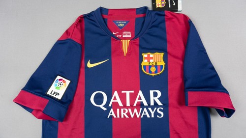 FC Barcelona 2014-2015 Jersey Andres Iniesta Size L Large Shirt NEW 610594-423 - Picture 12 of 15