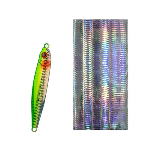 5PCS/lot Holographic Fishing Lure Tape 20X10cm Flasher Prism Sticker 5 Colors - Picture 2 of 15