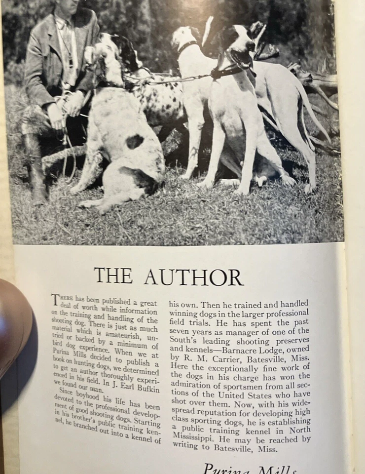 Handling Your Hunting Dog Book By Bufkin 1937 1st Edition Purina Dog Chow Rare - Image 4 of 4