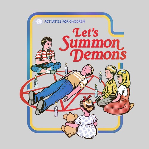 Camiseta Let's Summon Demons Años 80 Niños Libro de Cuentos Genial Regalo Retro Envío Gratis Reino Unido - Imagen 6 de 27