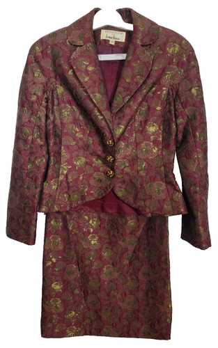 Vintage Victor Costa for Neiman Marcus Women's Dress Two Piece Skirt Suit Size 6 - Picture 1 of 9