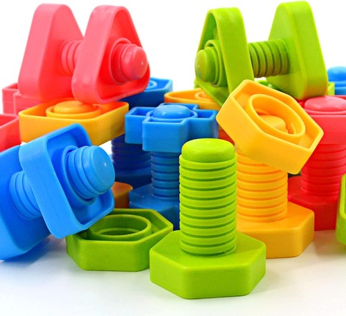 32 piezas Formas Tuercas y Pernos Juguetes Apilables Juguete Sensorial Inquieto para Niños Niños Niñas - Imagen 2 de 9
