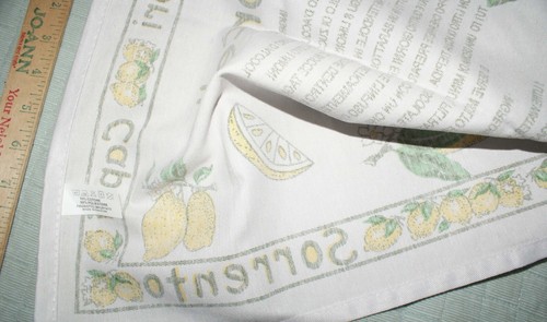 Limoncello Recipe Sorrento Amalfi Capri Positano Tea Towel Fast Shipping 19 x29" - Picture 5 of 5